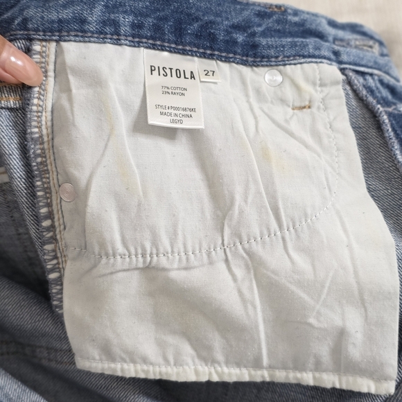 Pistola Maya Button-Fly Distressed Slouchy Relaxed Jeans, Size 27 - Picture 13 of 13